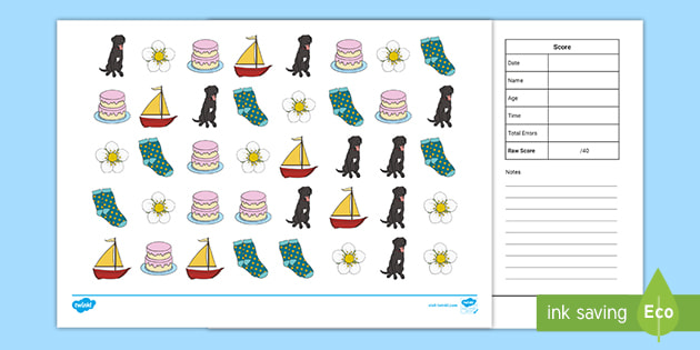Rapid Naming Sheet (teacher made)