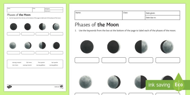 Homework help phases moon