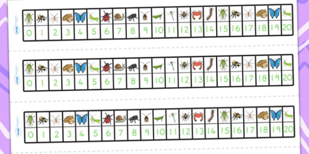 Minibeasts Number Track 0 Teacher Made