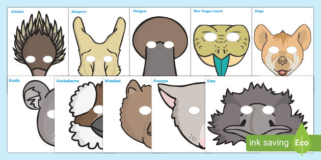 australian-animal-masks-for-coloring-printable-template-for-etsy-uk