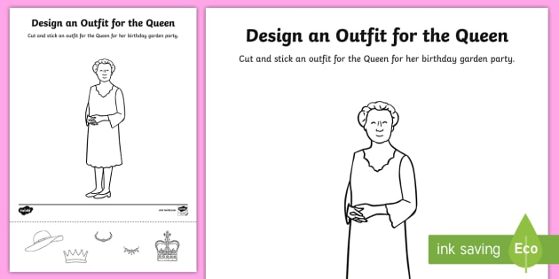 worksheet queens birthday the Outfit Queen's Cut Stick and Worksheet for Birthday