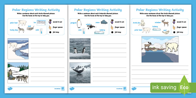 Polar Regions Themed Early Writing Activities