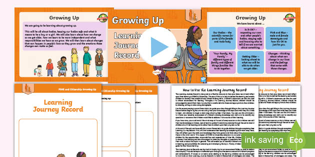 PSHE and Citizenship KS1 Growing Up: Learning Journey Pack