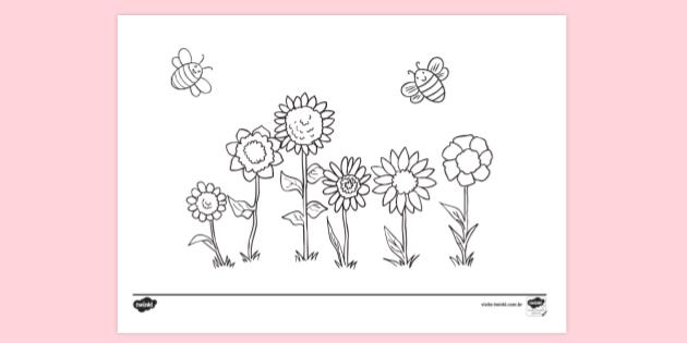 FREE! - Desenho da Primavera para Colorir