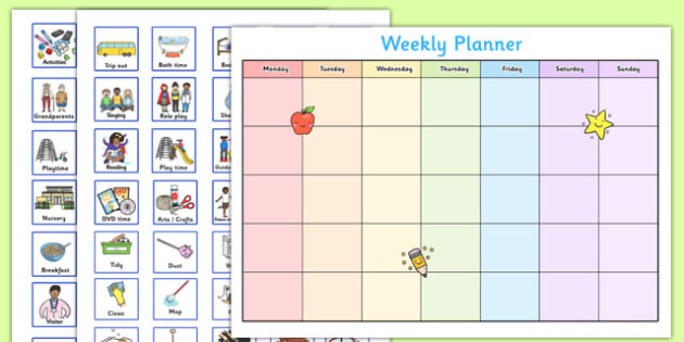 Toddler and Young Children Weekly Planner (Teacher-Made)