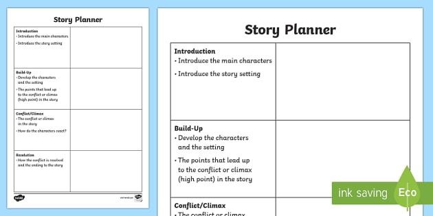 Short Story Writing Planning Sheet