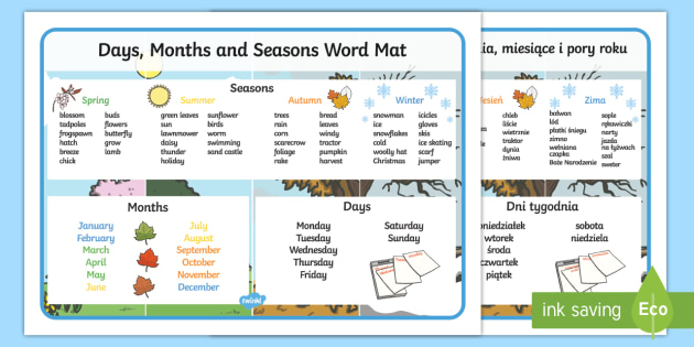 Months In English, English Vocabulary For Beginners