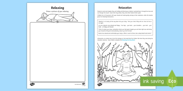 Relaxation Worksheet - PDF - Anxiety Resources
