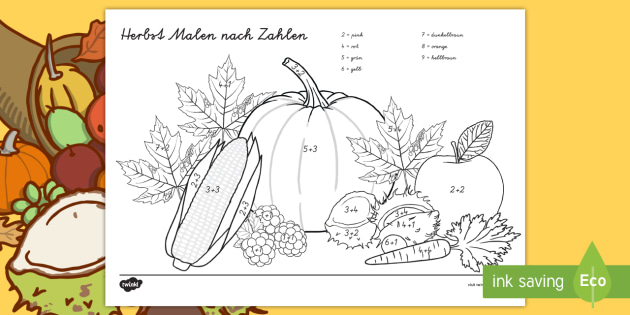 Herbst Malen nach Zahlen (teacher made)