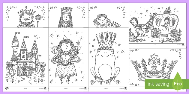 ks1/ eyfs fairytale colouring sheets for kids