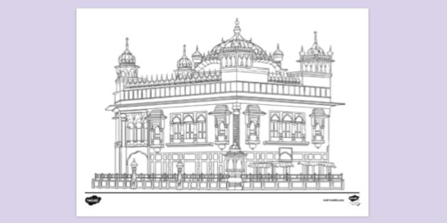 Edification of Amritsar golden temple 1761366 Vector Art at Vecteezy
