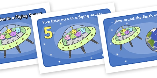 five little man in a flying saucer game