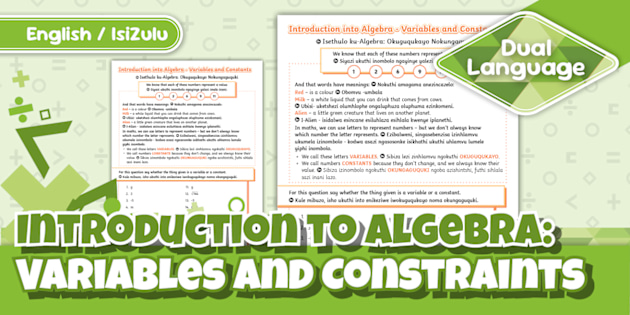 Constant Declaration Gcse