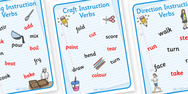 essay instruction verbs