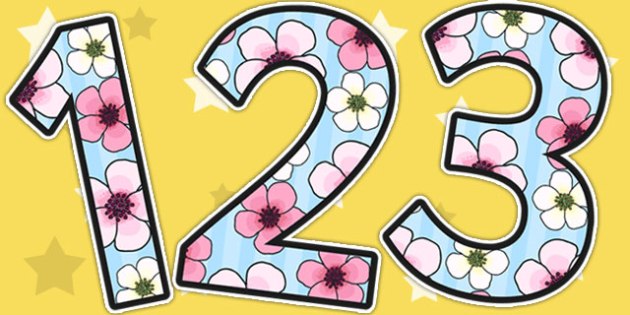 Blossom Themed A4 Display Numbers (teacher made)