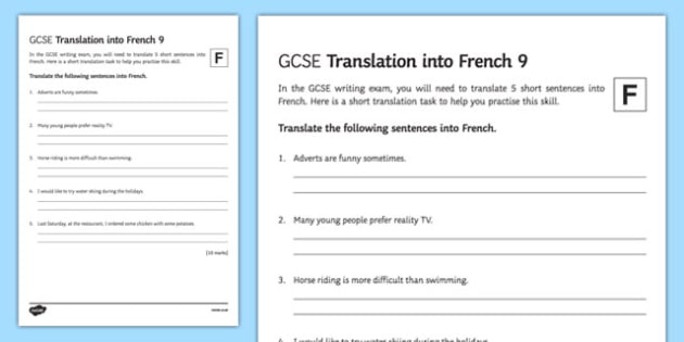 gcse-french-translation-into-french-teacher-made