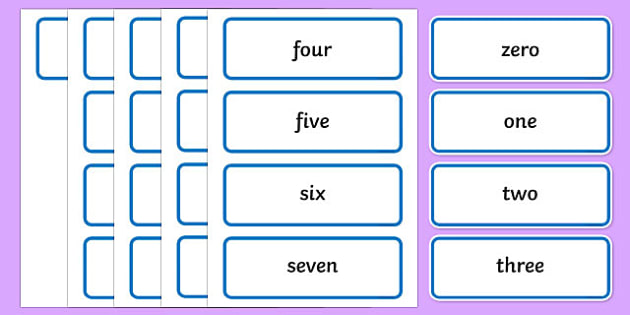 Number Word Cards (0-20) (Teacher-Made) - Twinkl
