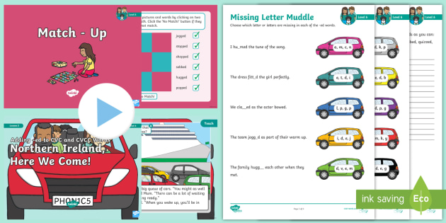 * NEW * Adding -ed to CVC and CCVC Words Lesson Plan - Level / Phase 6 Week