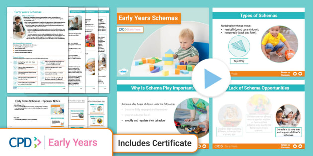 Early Years Schemas Early Years CPD Twinkl Twinkl