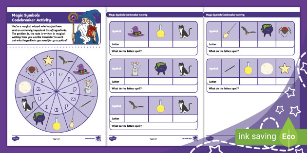 Magic Symbols Codebreaker Activity