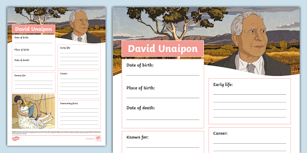 Biography Fact File Template • Twinkl.com.au