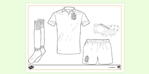 FREE! - Rugby Kit Colouring Sheet (teacher made)