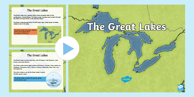 The Great Lakes PowerPoint (teacher made) - Twinkl