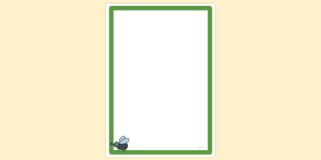 FREE! - Fly Minibeast Page Border | Page Borders | Twinkl