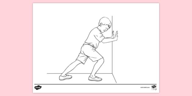 FREE! - Wall Push Figure Only Colouring Sheet | Colouring Sheets
