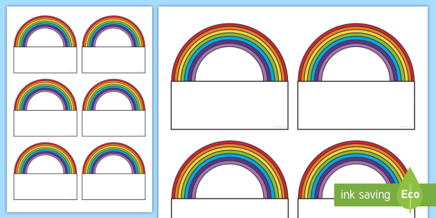 Editable Rainbow Labels Teacher Made