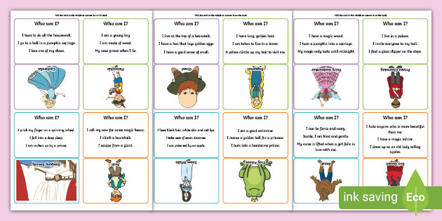 Who Am I?' Fairy Tale Characters Guessing Game - Kindergarten