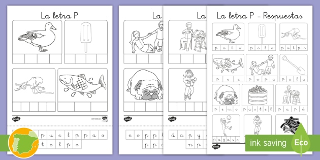 Ficha De Cortar Y Pegar La Letra P Teacher Made Letras para copiar con puntos de inicio. ficha de cortar y pegar la letra p