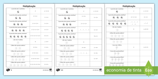 Atividade de Multiplicação para o 2º Ano – Twinkl