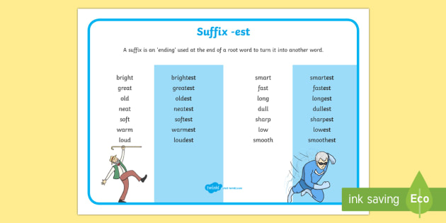suffix with est