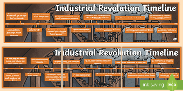 industrial revolution timeline of events