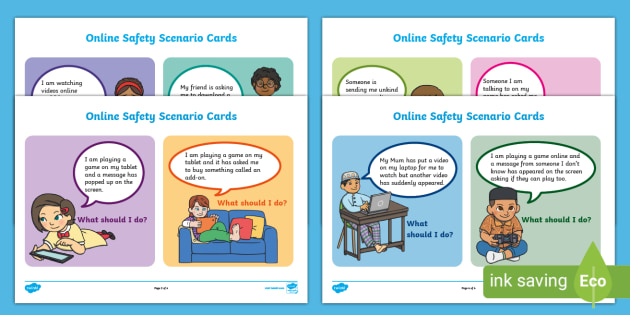 Online Gaming Discussion Cards KS1