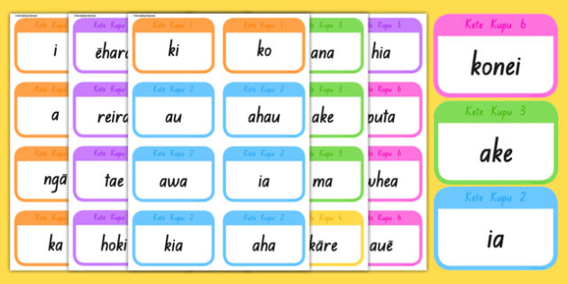 Te Reo Māori Spelling Flashcards (teacher Made)