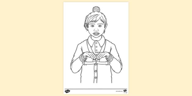 FREE! - BSL Child Swimming Colouring | Colouring Sheet