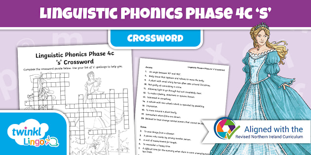 Linguistic Phonics Phase 4c 's' Crossword