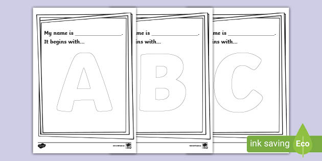 My Name Begins With Worksheet (Teacher-Made) - Twinkl