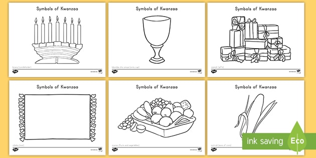 Symbols Of Kwanzaa Classroom Coloring Pages Kwanzaa Event