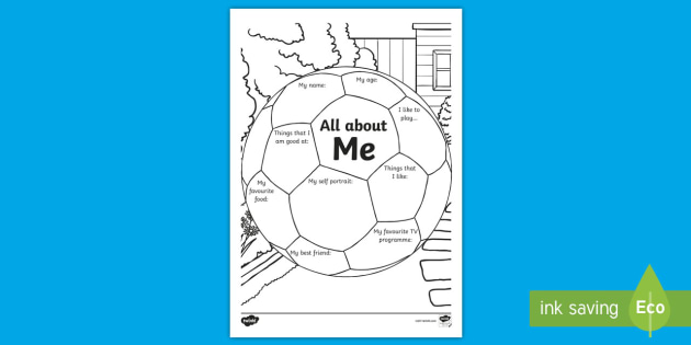 all about me football worksheet