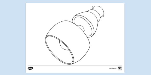 LED Light Bulb Colouring | Colouring Sheets