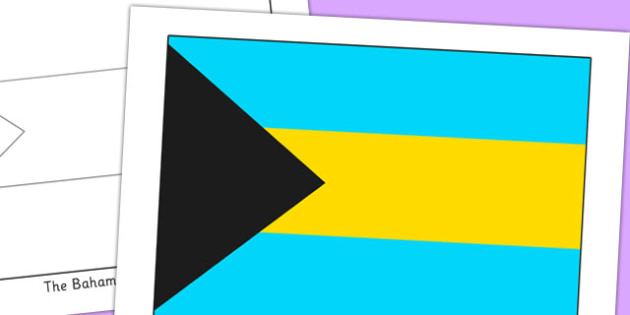 The Bahamas Flag Display Poster