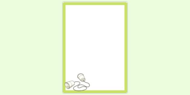 FREE! - String Telephone Page Border (teacher made)