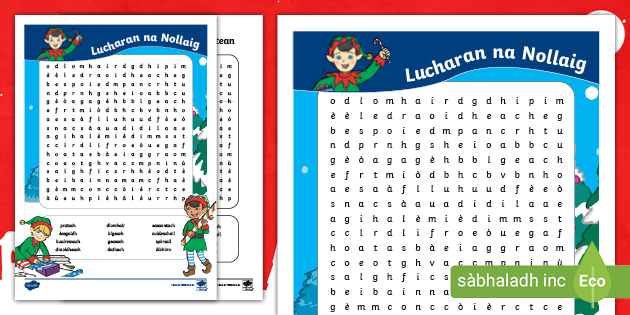 Lucharain Na Nollaig Faclan Falaichte Teacher Made