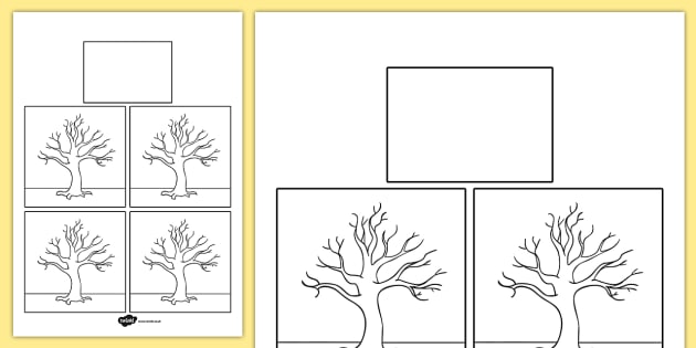 Four Seasons Tree Printable Template Blank Trees Template Four Seasons Tree Printable Template Blank Trees Template