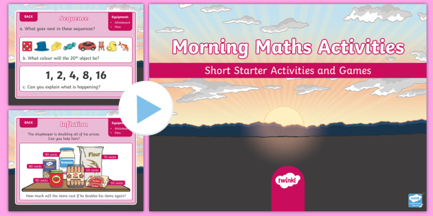 Maths Starter Of The Day Activities Powerpoint