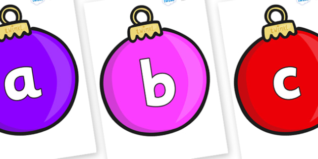 FREE! - Phoneme Set on Baubles (Plain) (teacher made)