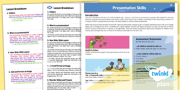 FREE! - Computing: PowerPoint Presentation Skills Year 2 Planning ...